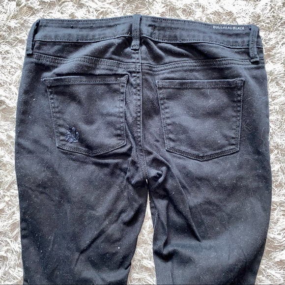 Black Ripped Straight Leg Jeans - Picture 4 of 5